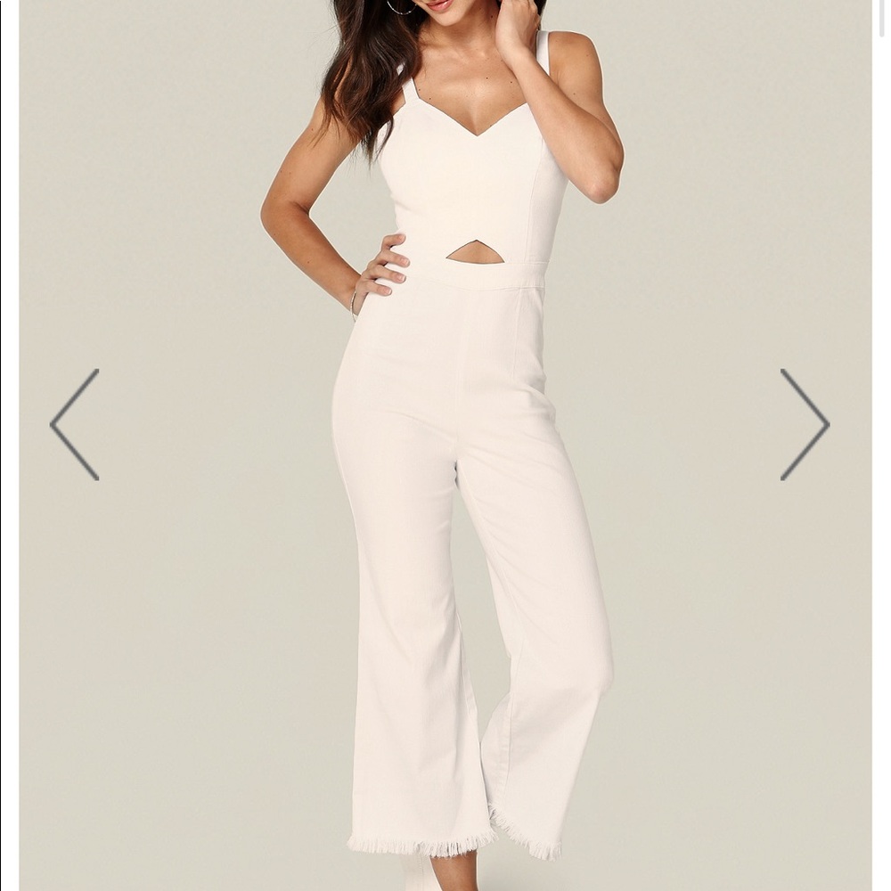 Bebe Raw Edge Culotte Jumpsuit